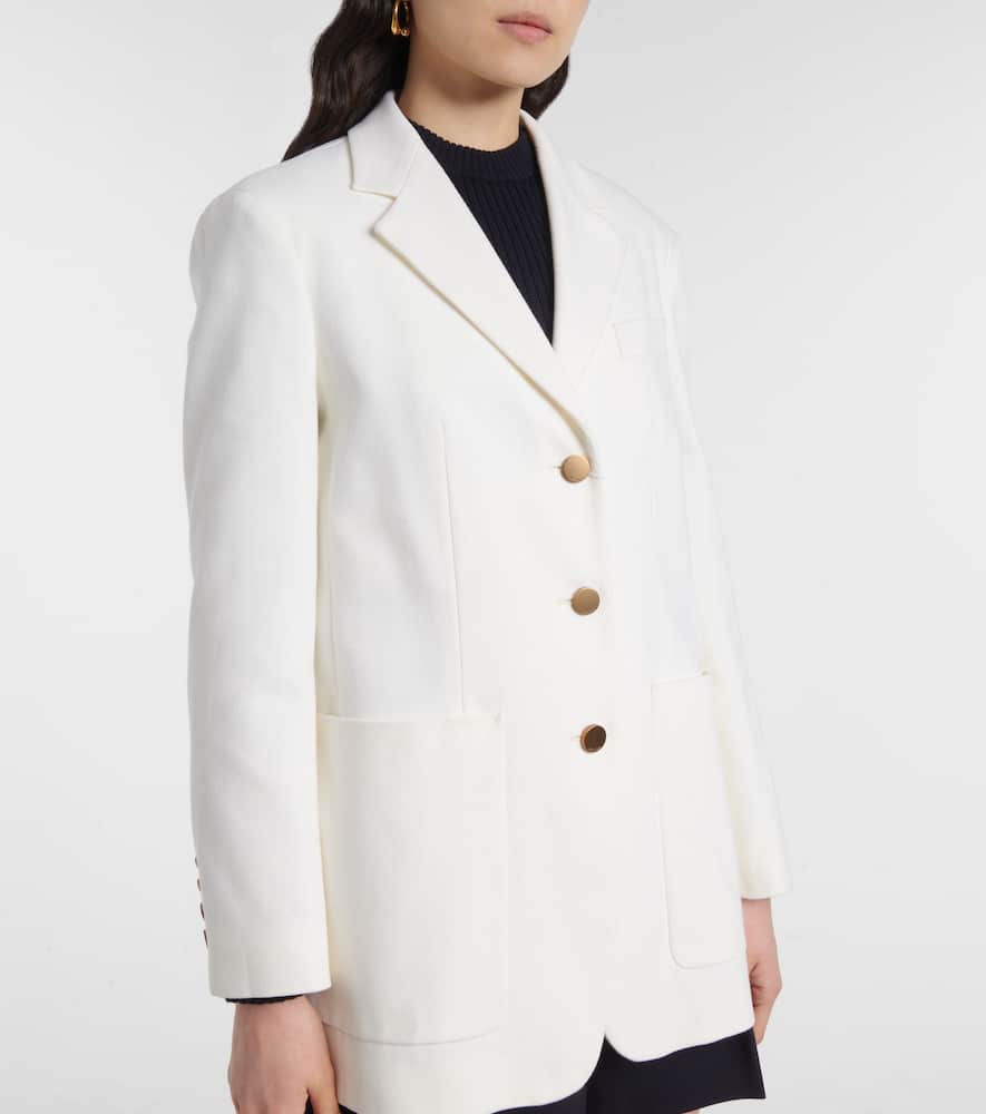 Single-breasted cotton drill jacket