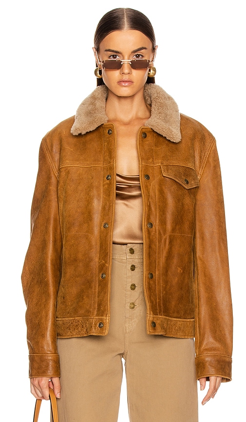 Schott Waxy Vintage Buffalo Trucker in Neutra