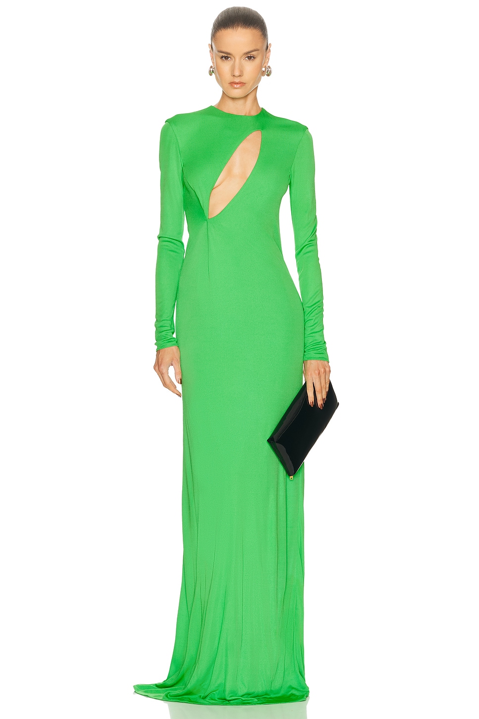 TOM FORD Long Sleeve Evening Dress in Green Clover - Green. 40 also