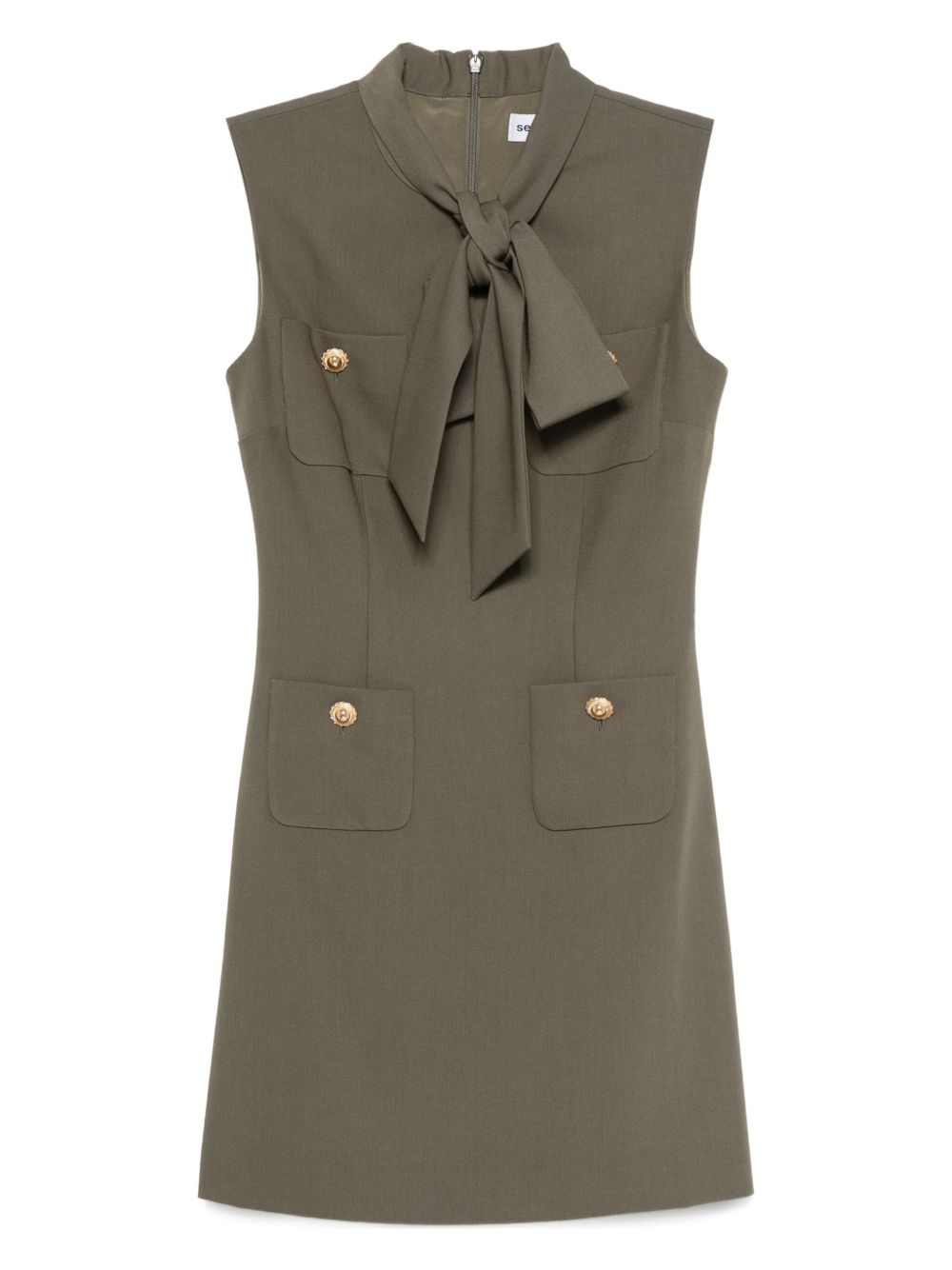 Twill mini dress - Green
