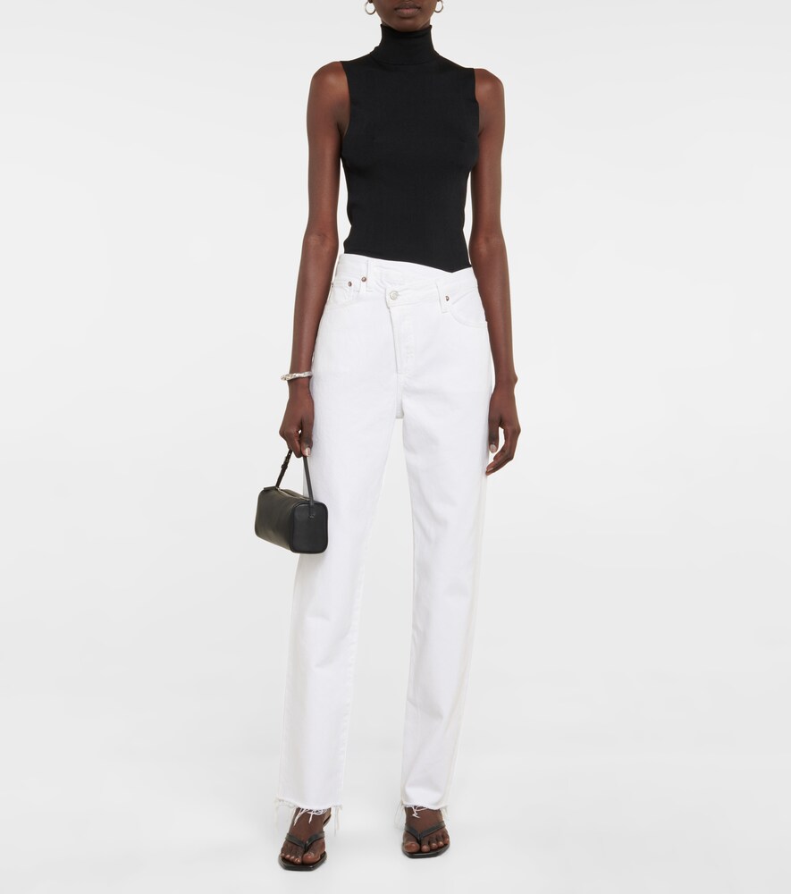 Criss Cross high-rise straight jeans