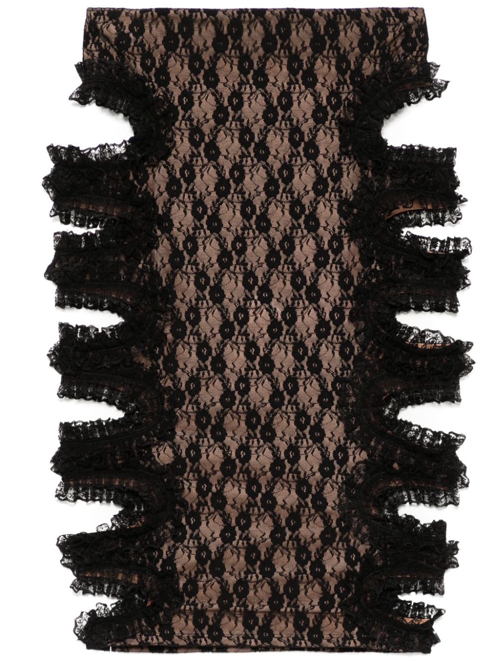 X Christopher Kane lace cut-out midi skirt - Black