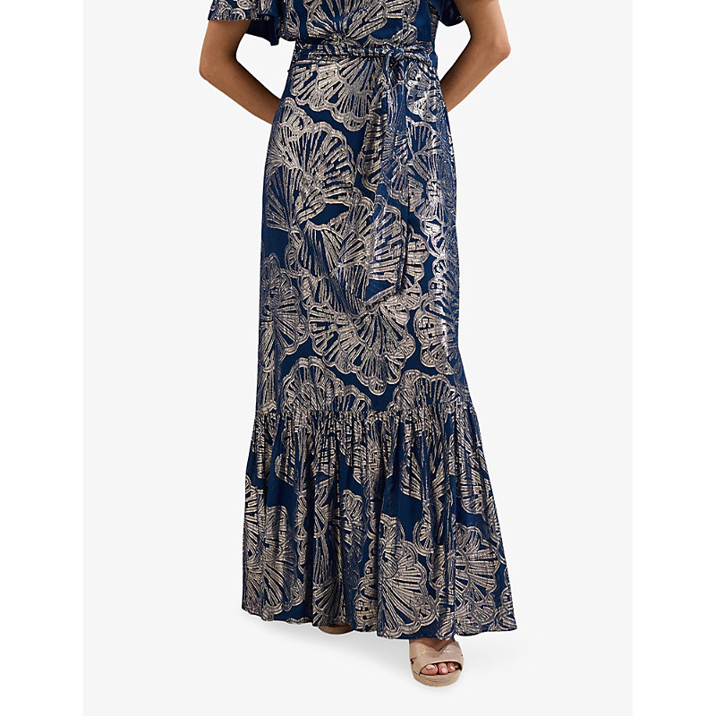 Womens Azale Filcoupe Tie-Waist Woven Maxi Dress