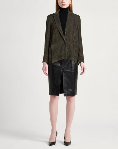 Momoní Woman Blazer Dark green Size 2 Viscose