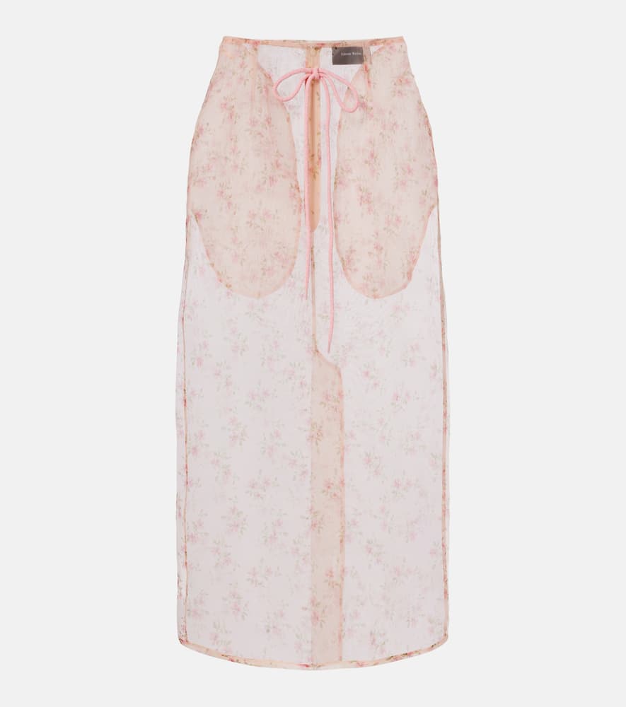 Floral midi skirt