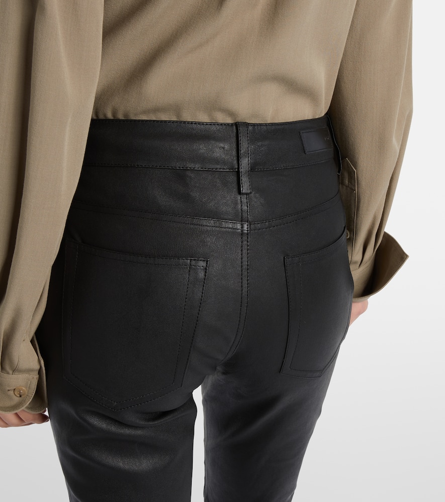 Sophie leather bootcut pants