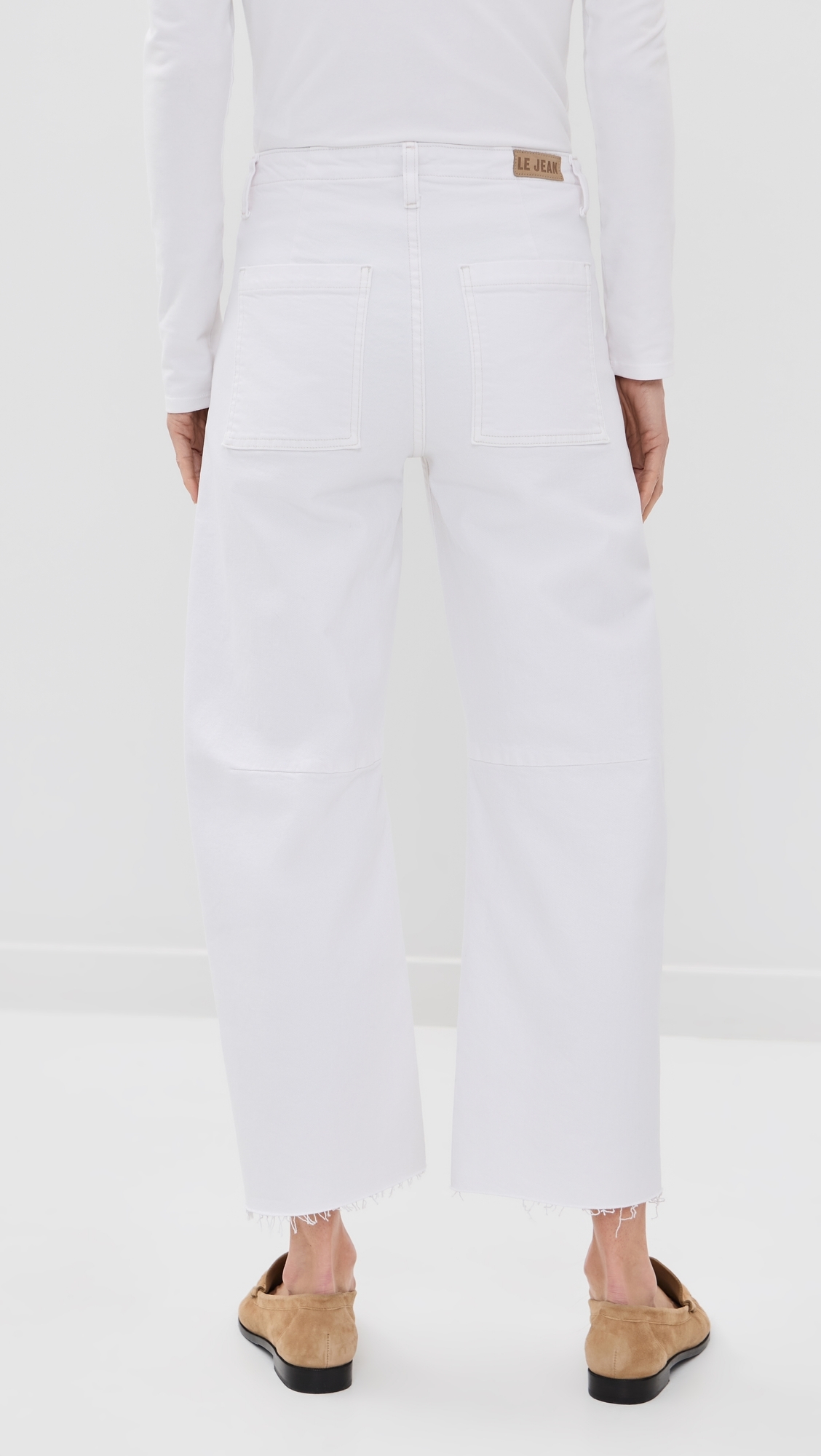 Petite Utility Jeans White