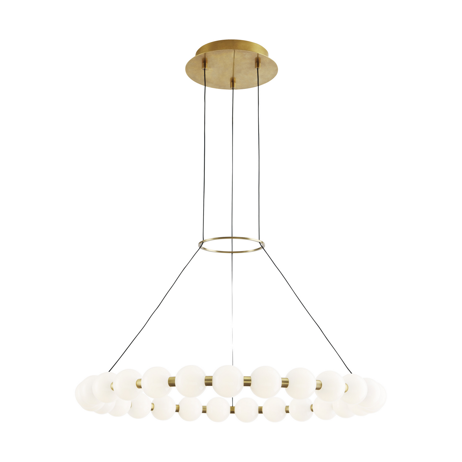 Natural Brass LED Chandelier from the Orbet Collection
