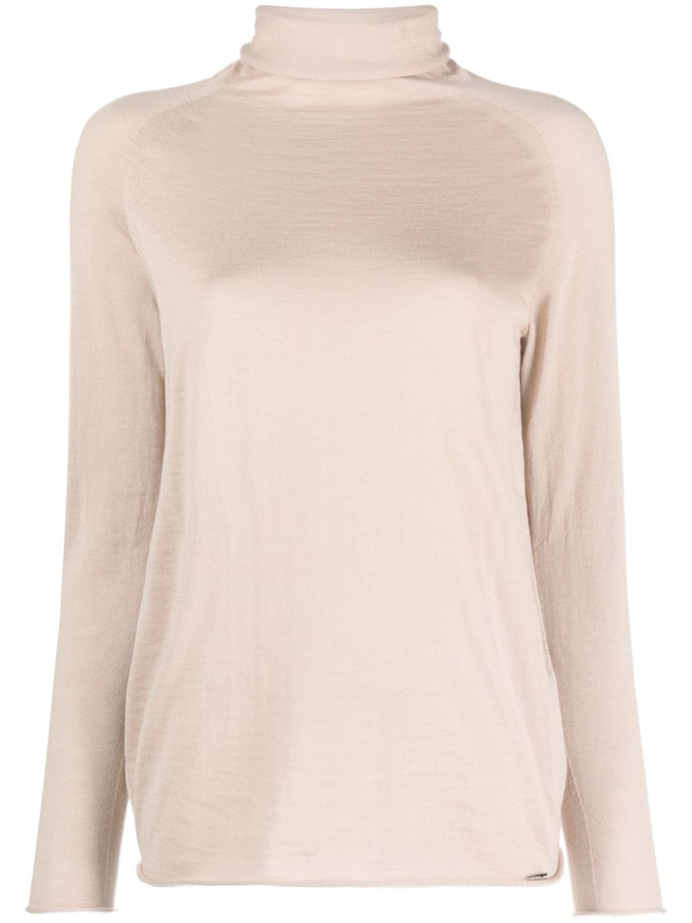 Fine-knit cashmere-blend jumper - Brown