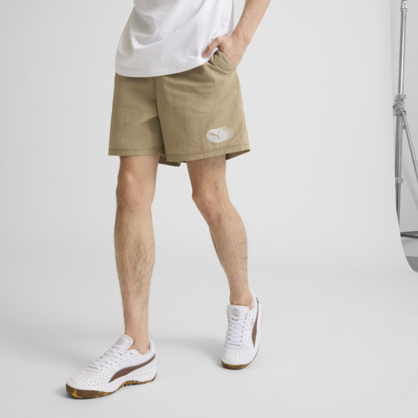 PUMA NYC Men's Woven 6" Shorts in Beige