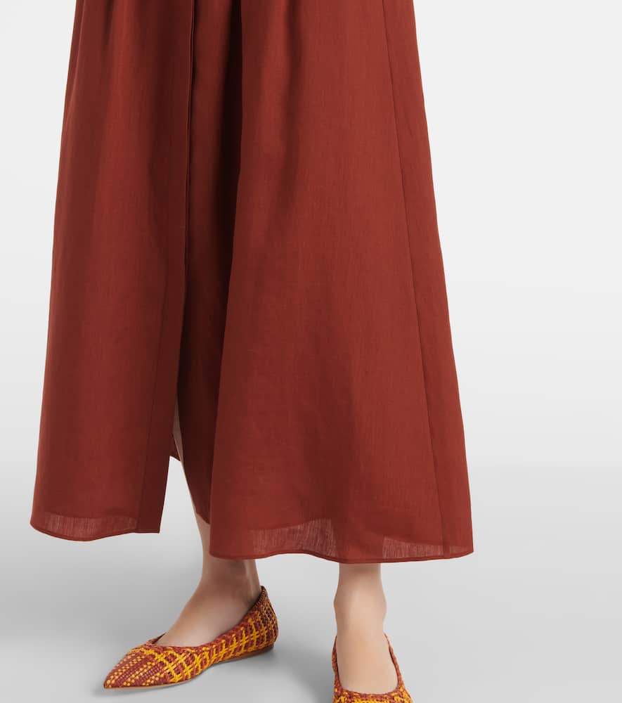 Maude belted linen shirt dress