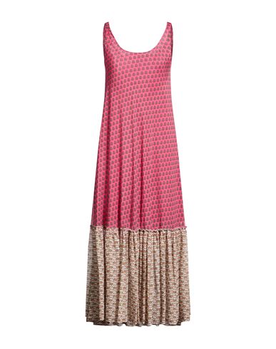 Malìparmi Woman Maxi dress Fuchsia Size 10 Cotton, Silk