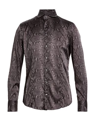 Man Shirt Dark green Size 15 ¾ Cotton, Elastane