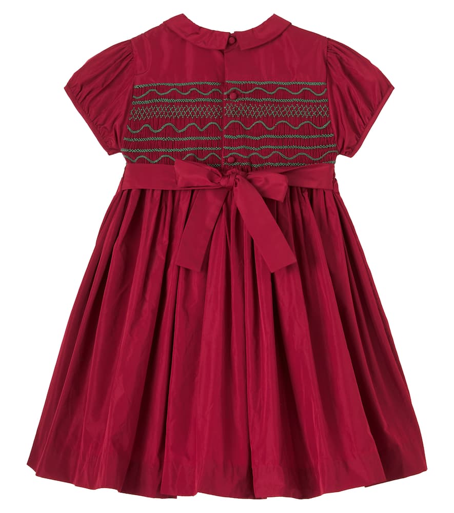 Victoria smocked taffeta dress