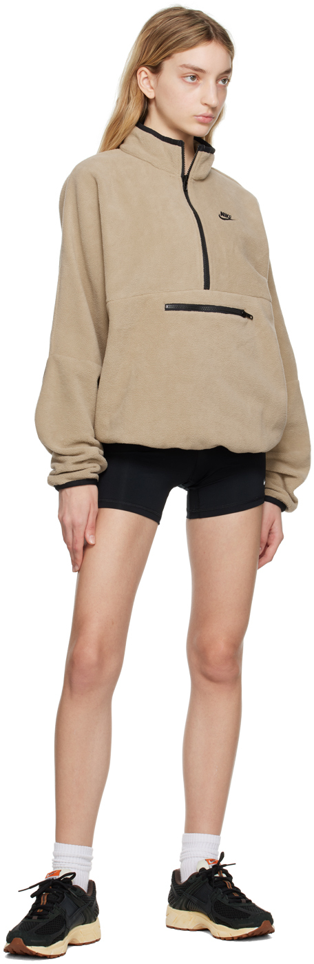 Khaki Half-Zip Sweater