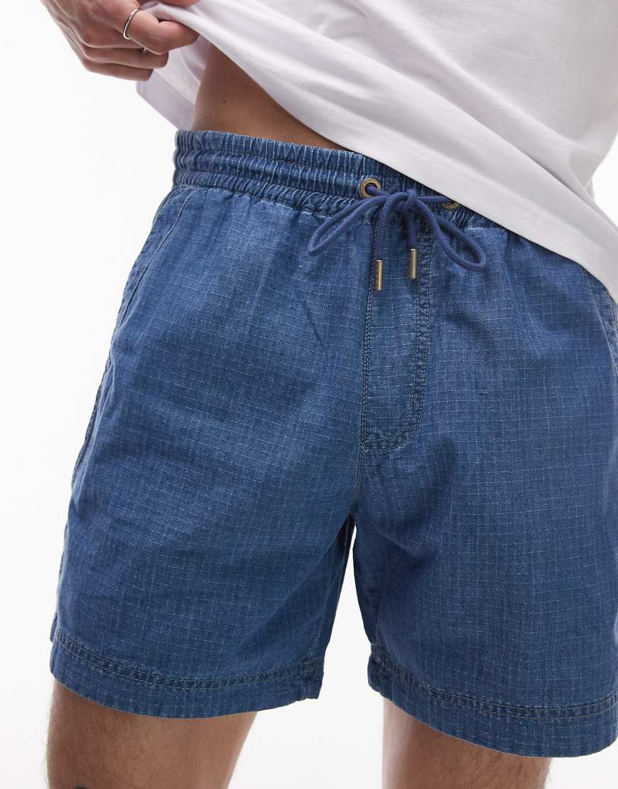 Ripstop beach shorts in dark blue-Navy