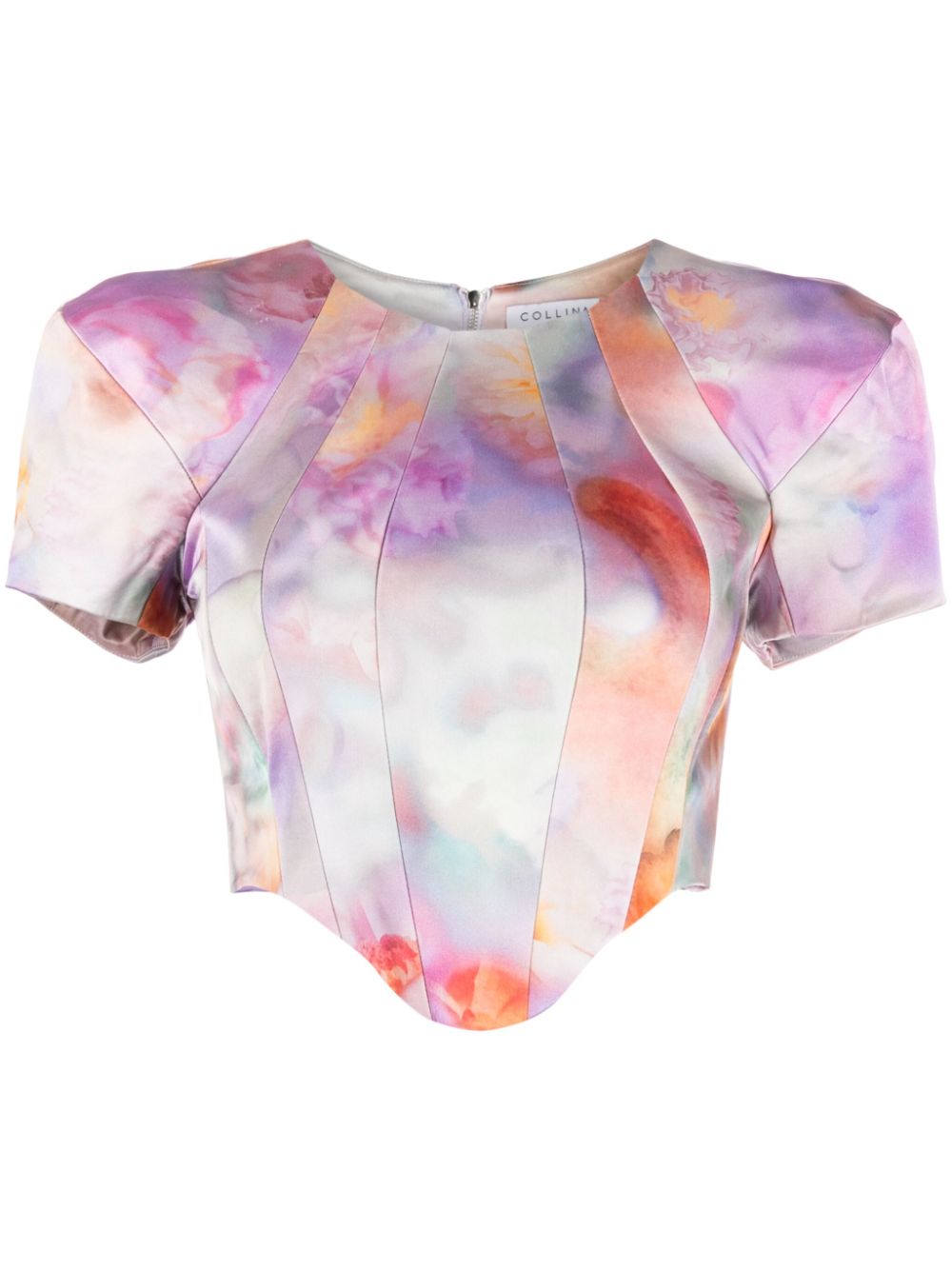 Ava cropped corset top - Multicolour