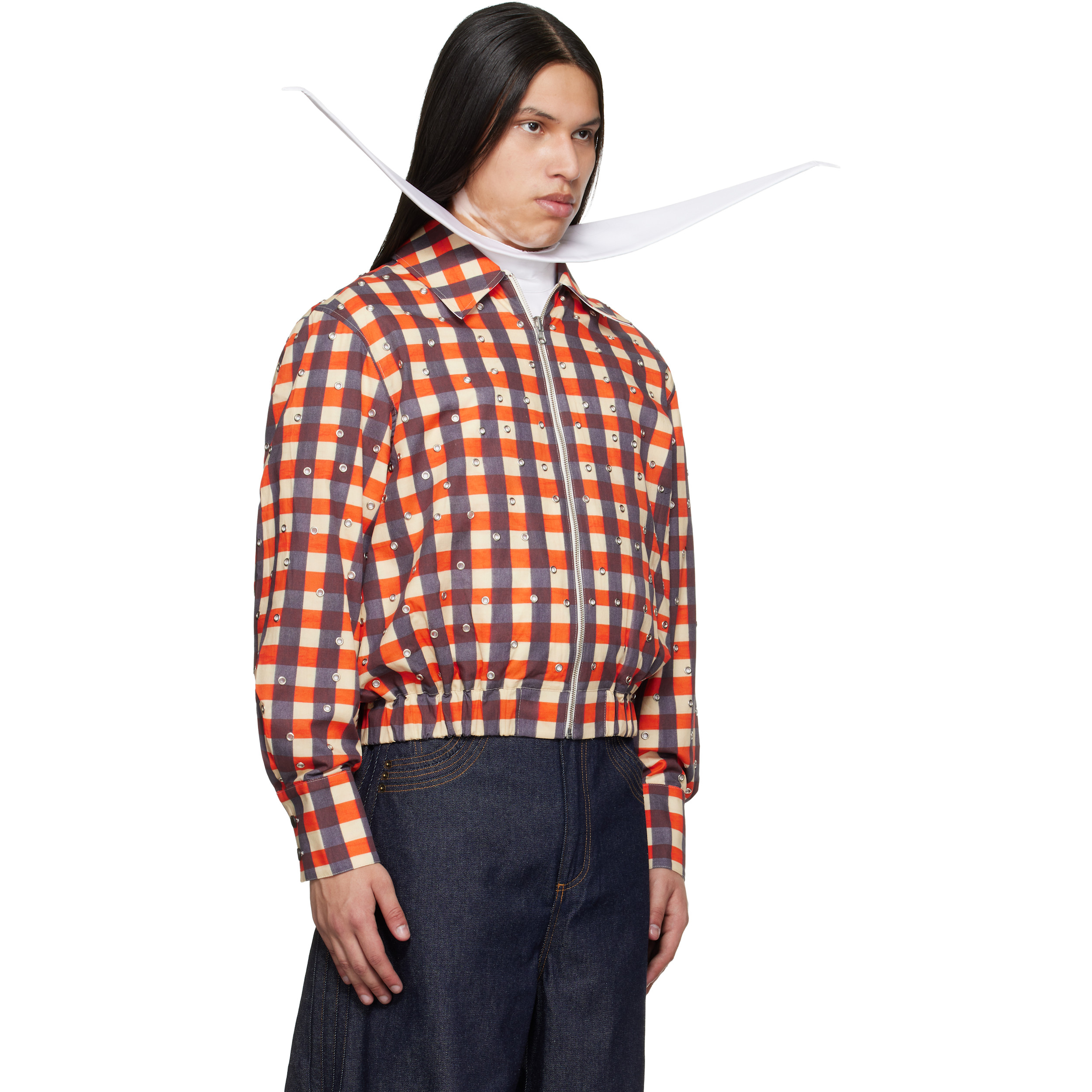 Multicolor Grommet Reversible Jacket
