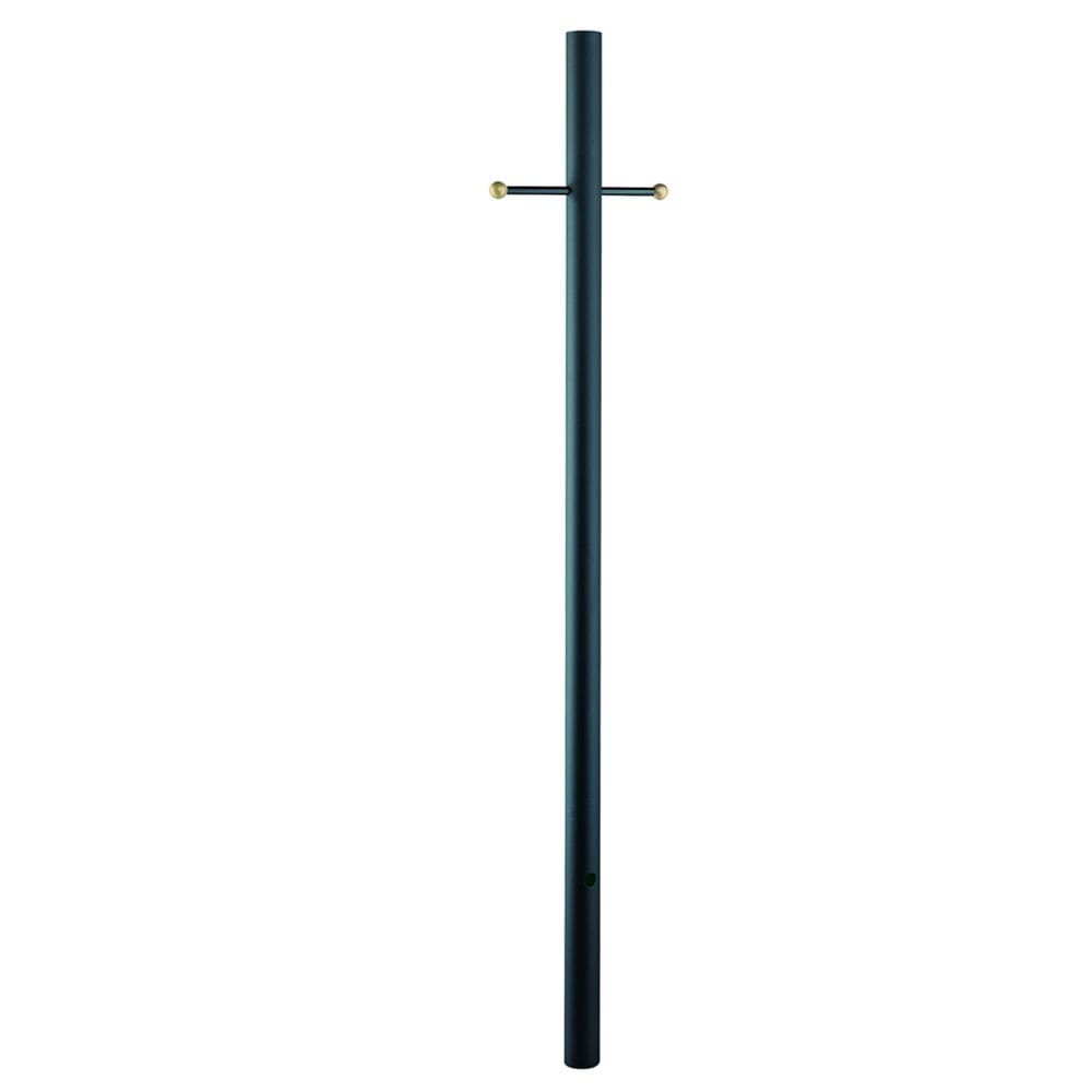 Matte Black Post With Cross Arm from the Direct Burial Lamp Posts Collection