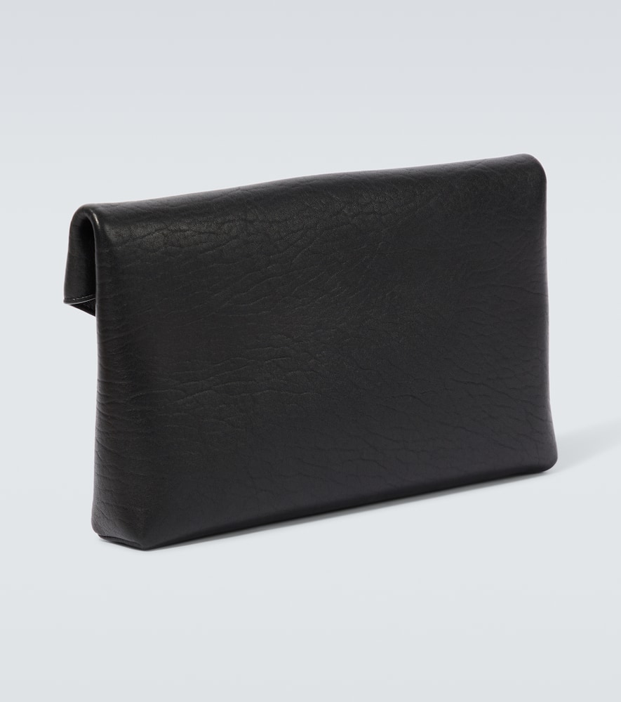 Monogram leather pouch