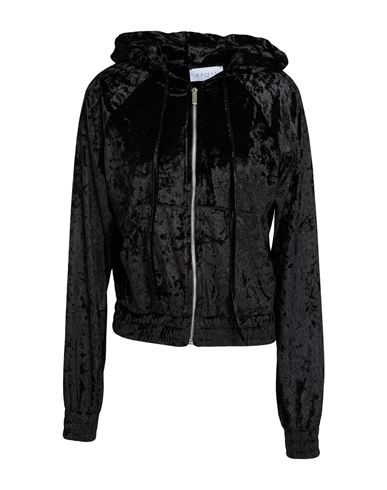 Woman Sweatshirt Black Size 2 Polyester, Elastane
