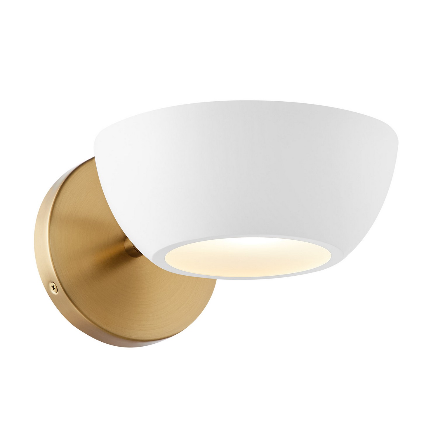 Wall Sconce in White and Natural Bra