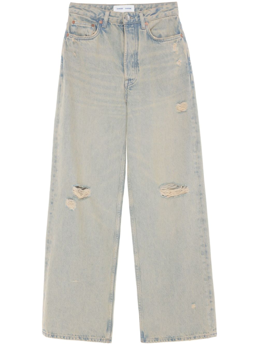 Shelly cotton wide-leg jeans - Grey