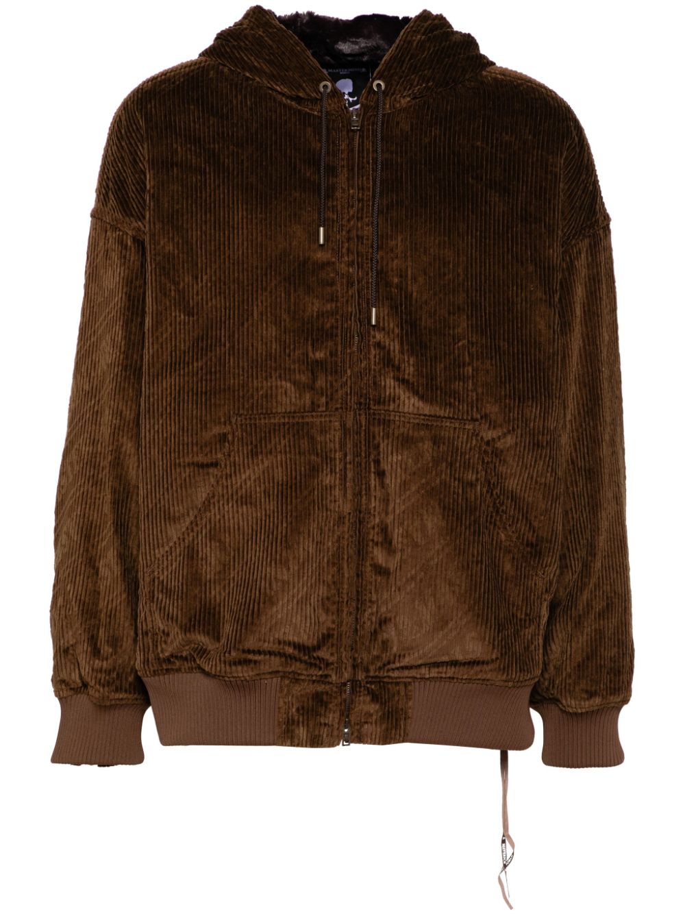Cordiroy hooded jacket - Brown