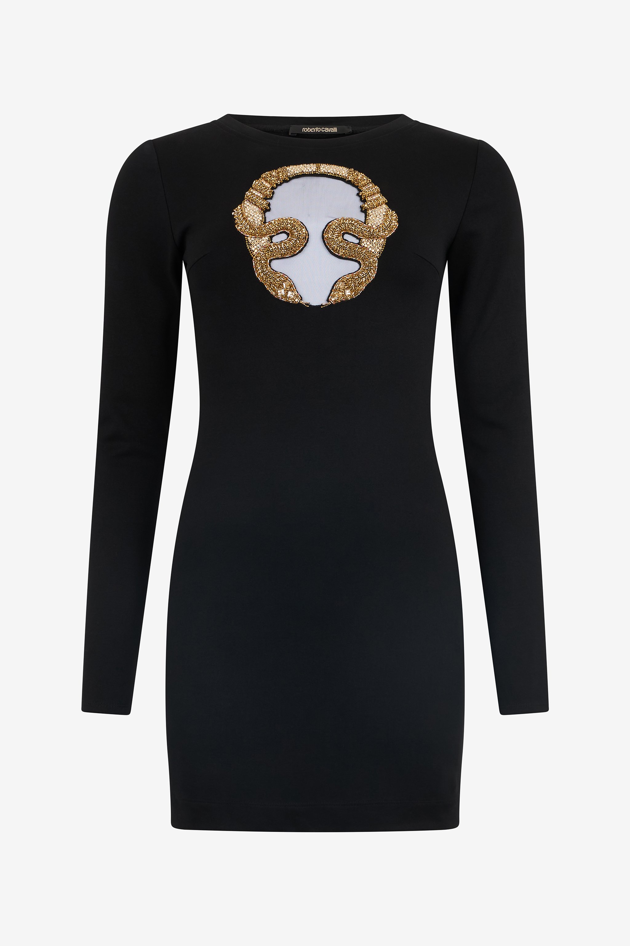 Mini Dress With Gold Embroidery