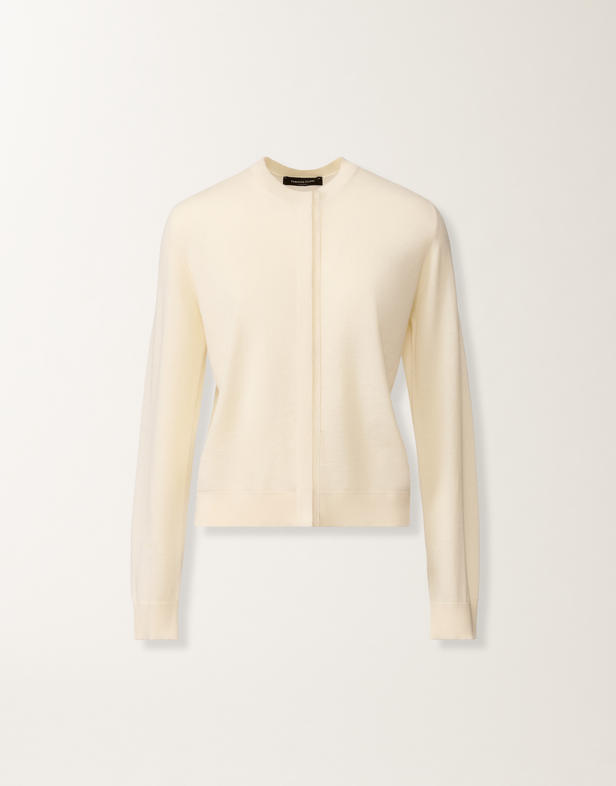 Wool and cotton cardigan, cream