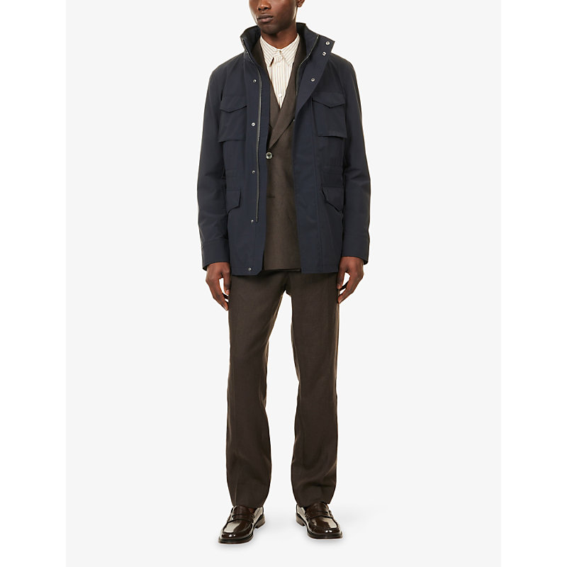 Mens M65 High-Neck Woven Field Jacket