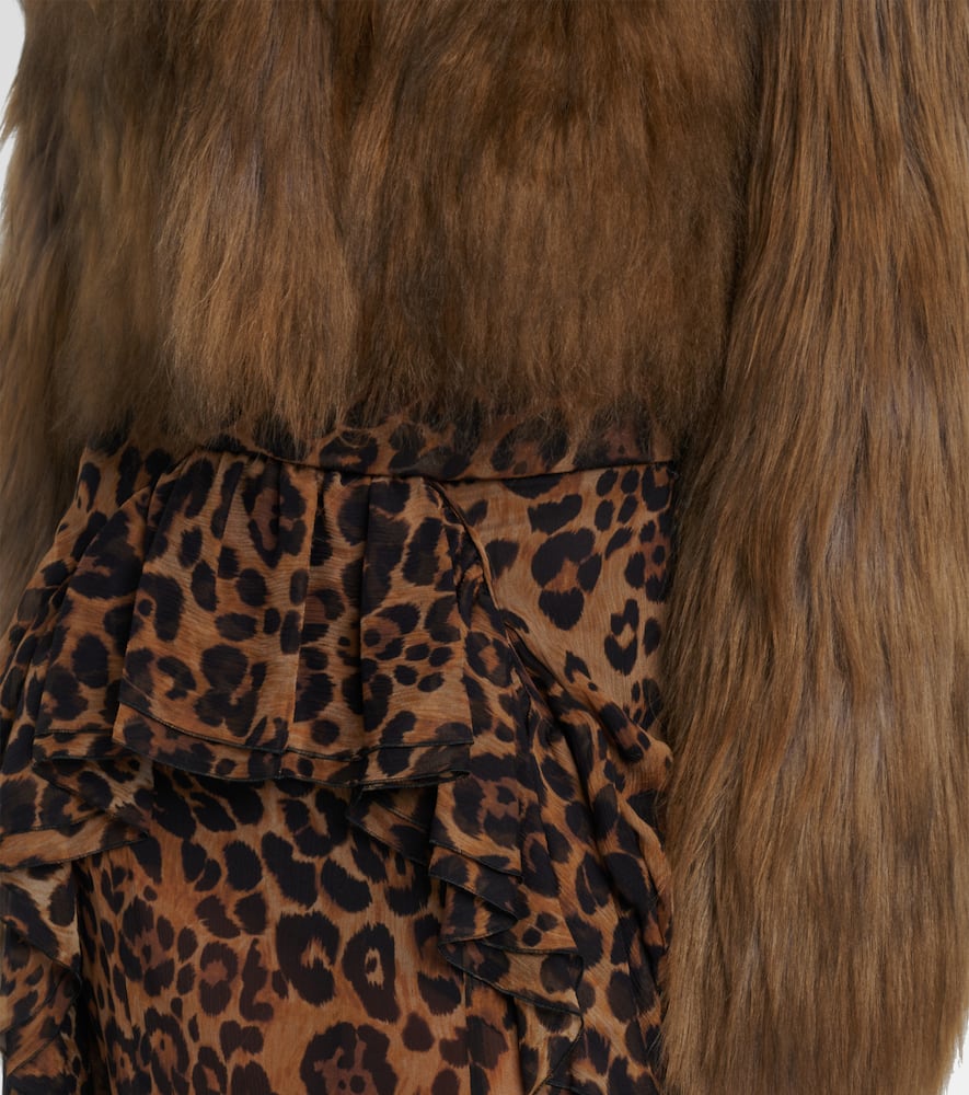 Cropped shearling jacket