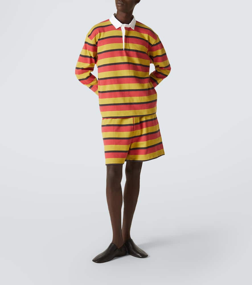 Rec striped cotton polo shirt