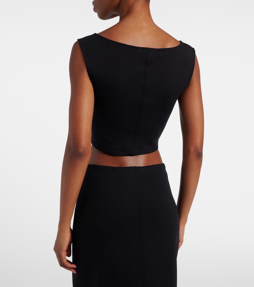Dire cotton-blend crop top