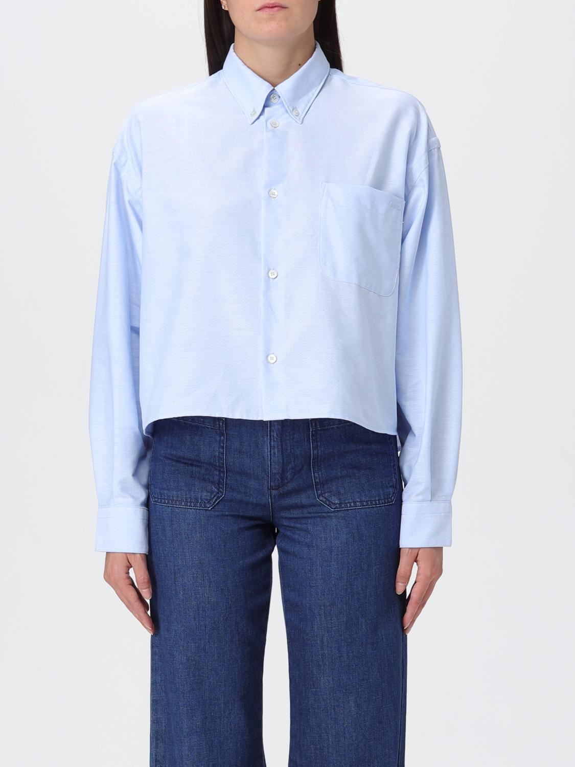 Button-up cropped shirt - Blue