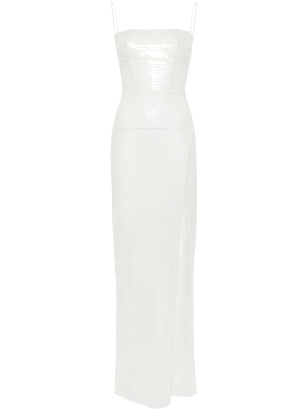 Sequinned maxi dress - White