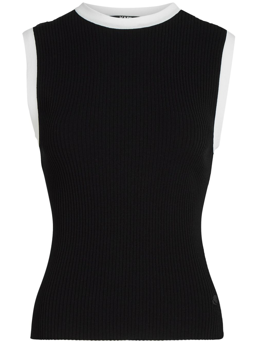 Ribbed-knit tank top - Black