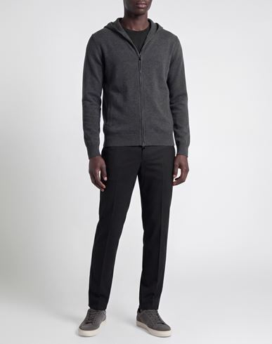 Man Cardigan Charcoal Size 38 Wool