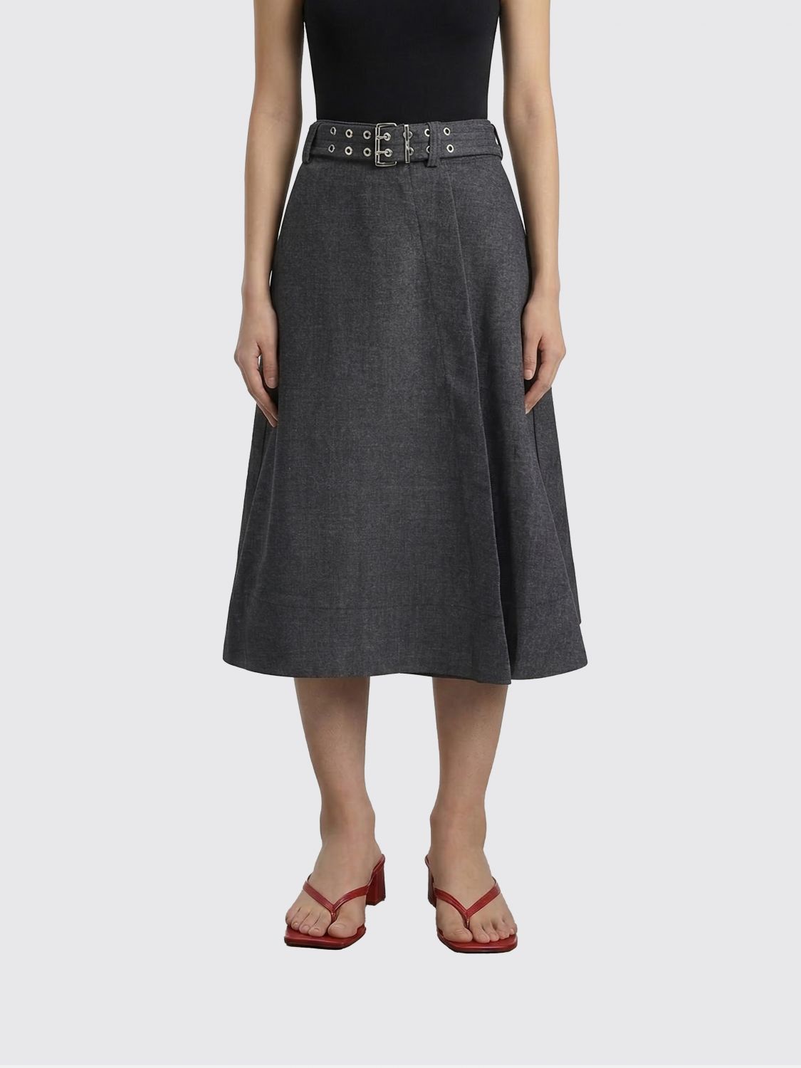 Skirt Woman color Charcoal
