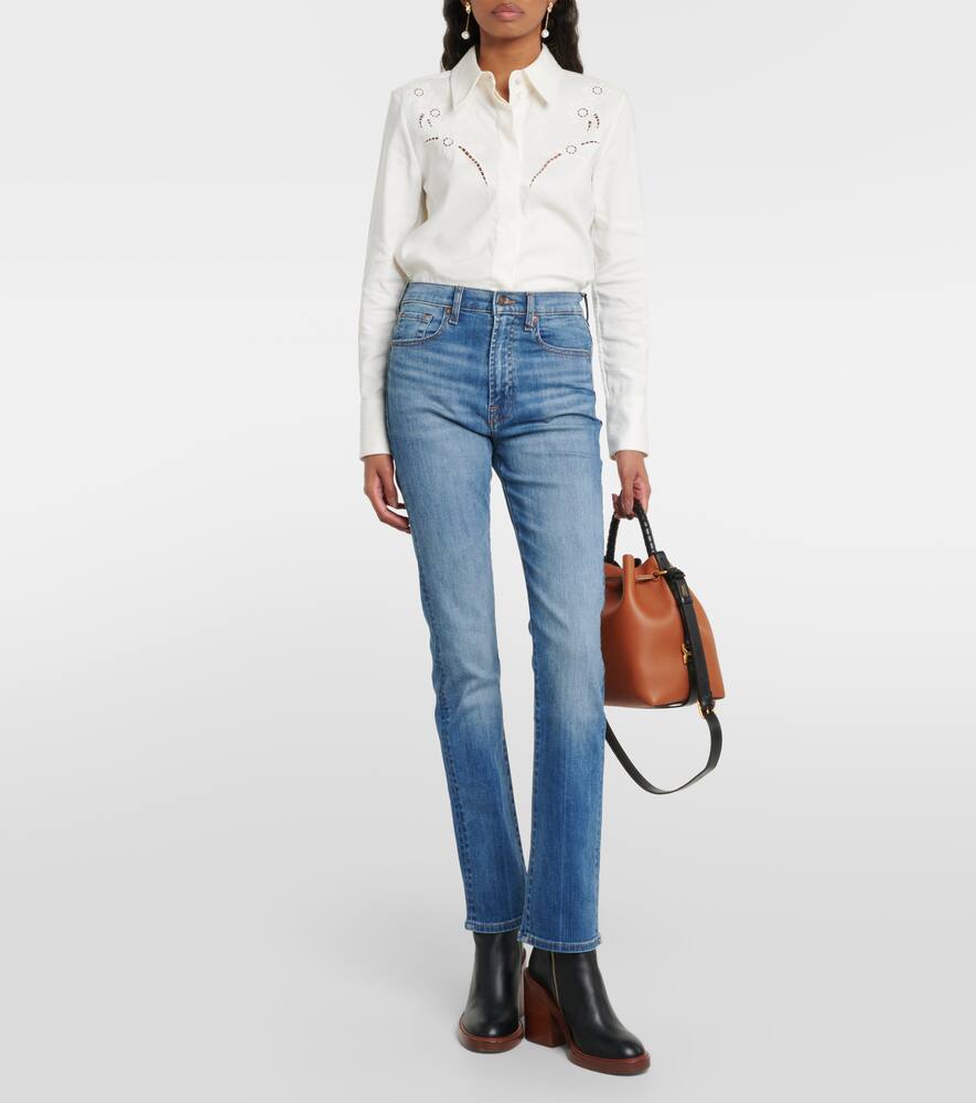 High-rise slim jeans