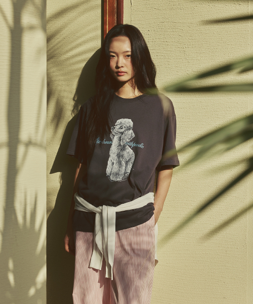 OVERSIZED POODLE GRAPHIC TEE V2