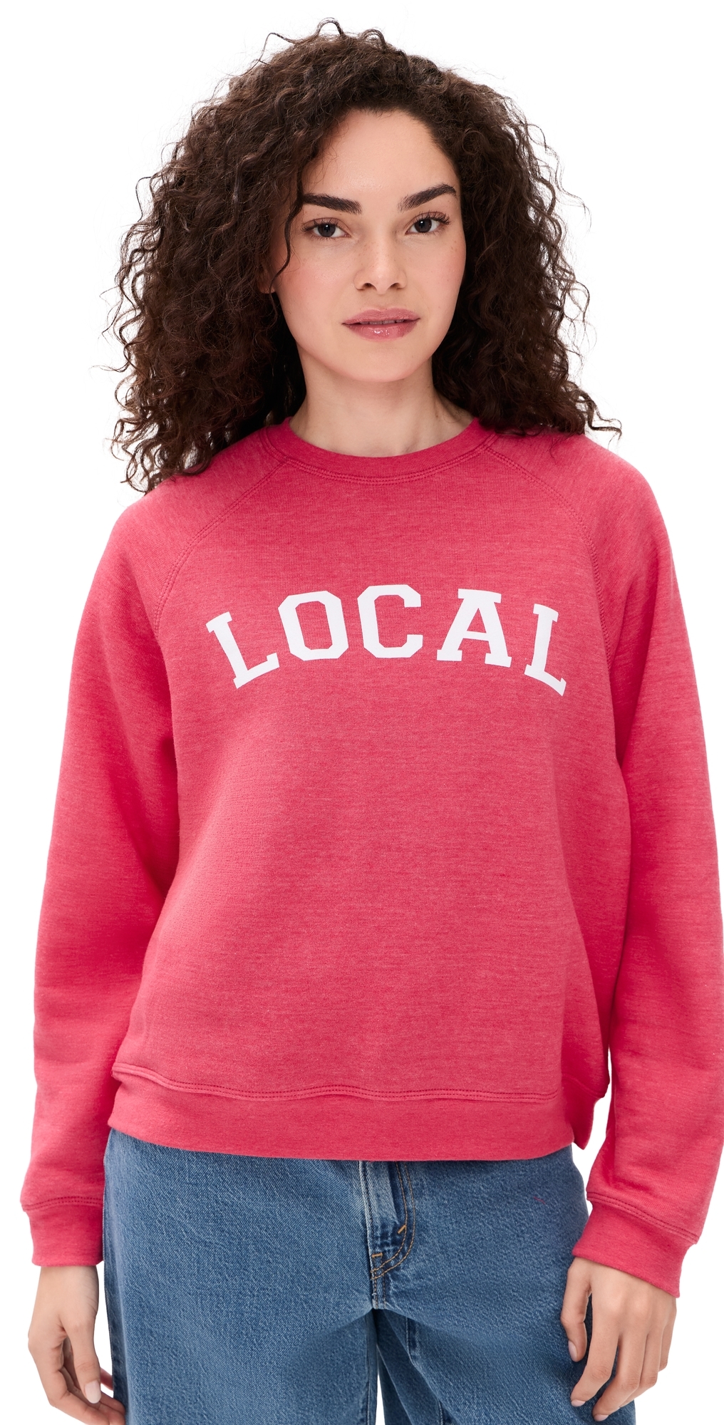 Raglan Sweatshirt Heathered Red