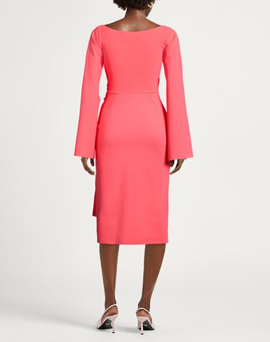 Woman Midi dress Coral Size 4 Polyamide, Elastane