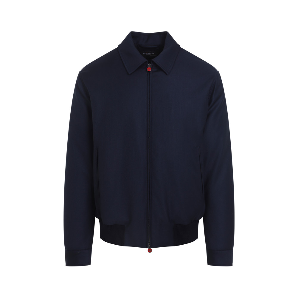 Navy Blue Solid Jacket