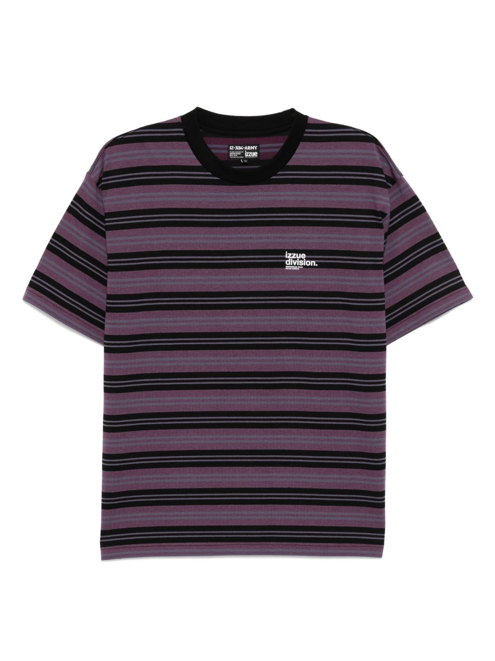 Striped logo T-shirt - Purple