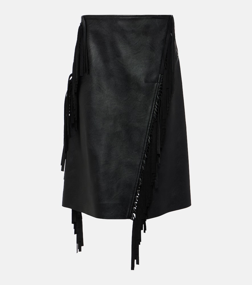Alter mat faux leather midi skirt