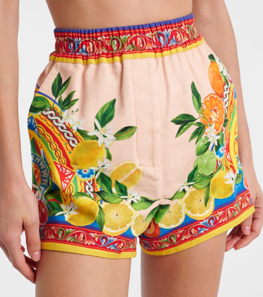 Printed cotton shorts