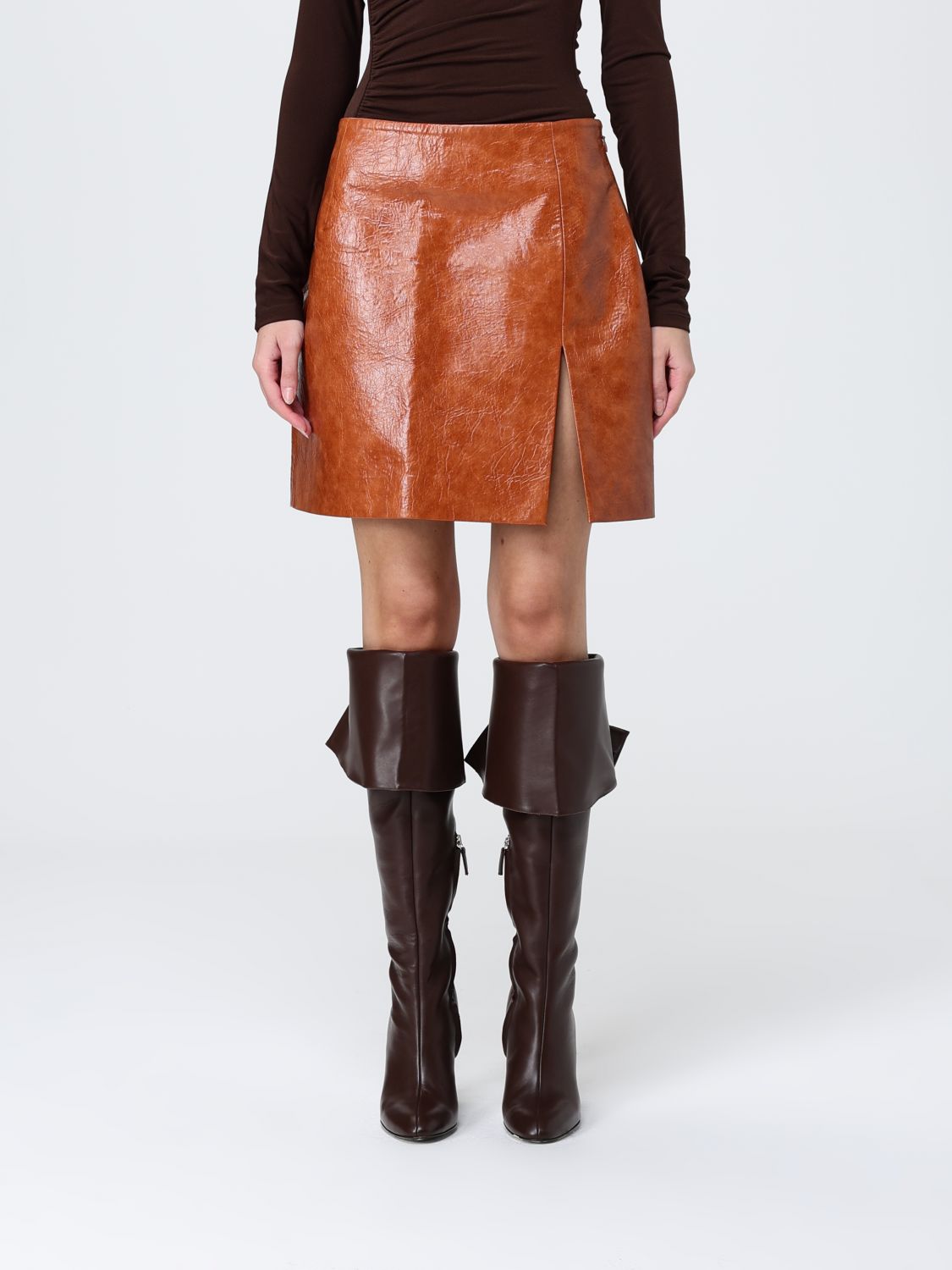 Skirt Woman color Brown