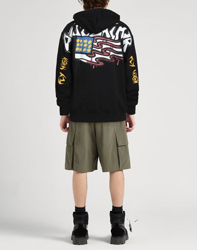 Man Sweatshirt Black Size XXL Cotton
