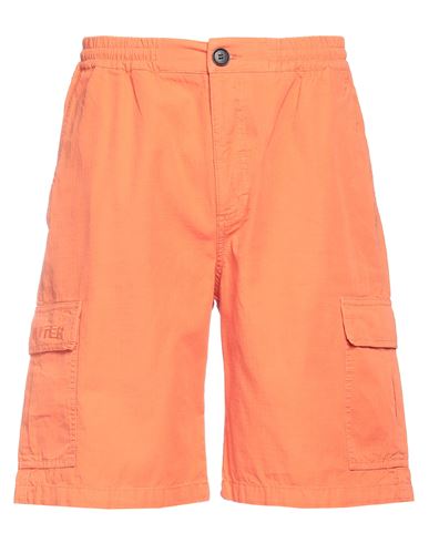 Iuter Man Shorts & Bermuda Shorts Orange Size XS Cotton